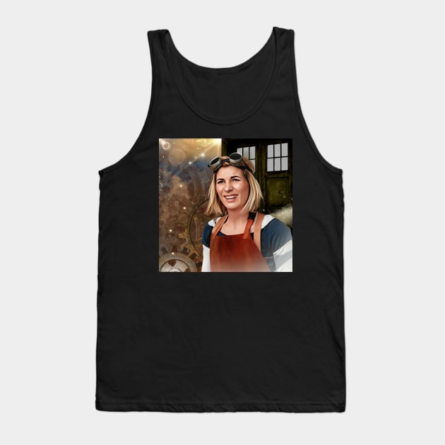 13th doctor/Steampunk time traveler Tank Top by AlisiaArt